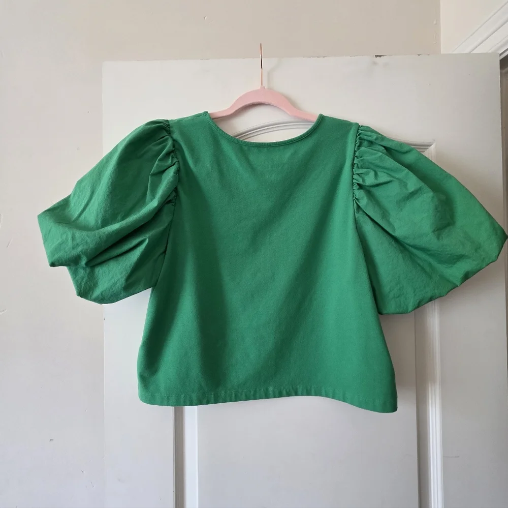 a new day Puff Sleeve Crop Shirt - Picture 3 of 7
